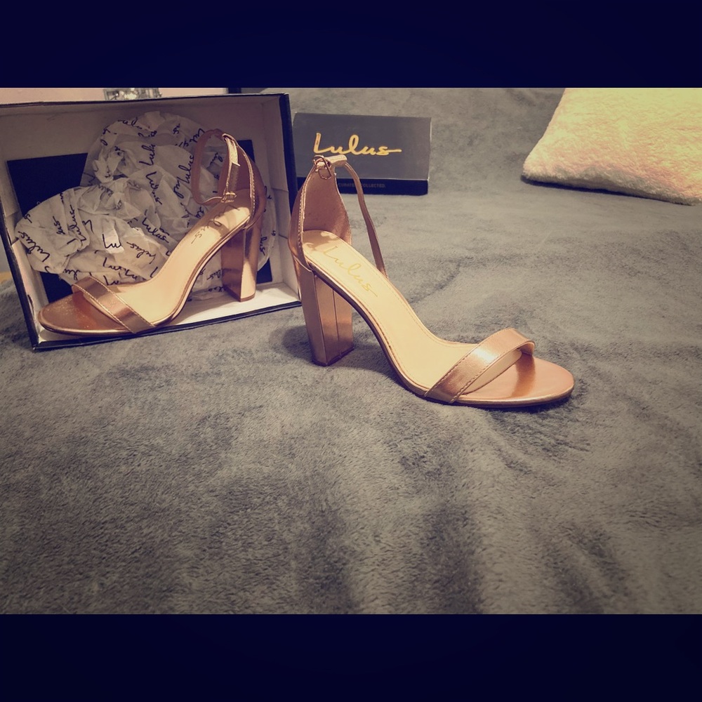 Rose gold heels